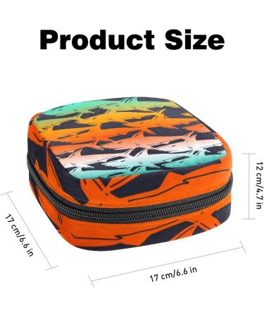 Shark Print Sanitary Napkin Storage Bag | Menstrual Cup Holder | Nursing Pad Organizer - Color 4 - Buy Online on GoSupps.com