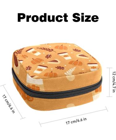 Halloween Pattern Sanitary Napkin Storage Bag | Period Kit Pouch for Menstrual Cup & Pads | Portable & Zippered | Women, Teen Girls, Ladies | Color 6 - Buy Online on GoSupps.com