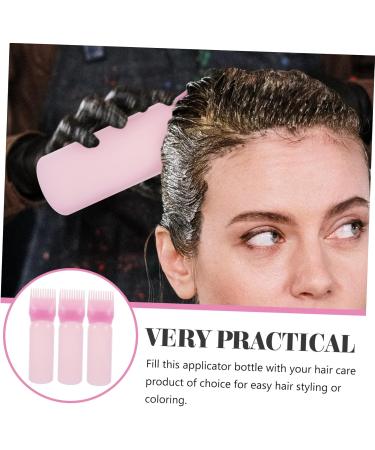 Flacon Applicateur Peigne pour Huile Capillaire 3 Pi ces Format Moyen Rose pour Coloration Racines Cheveux Usage Professionnel - Buy Online on GoSupps.com