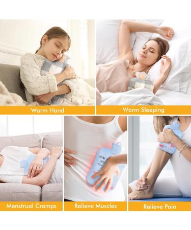 Plush Panda Hot Water Bottle with Waist Warmer Cover - Pain Relief for Arthritis and Headaches - Hot & Cold Therapy - Grey - Buy Online on GoSupps.com