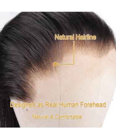 ONETIDE Lace Frontal 13x4 Human Hair Swiss Lace Frontal Pre Bleach Knots Natural Black Frontal Closure Virgin Human Hair Straight Lace Frontal Invisible Knots Natural Hairline (14 Inch) 14 Inch 1B# Natural Color - Buy Online on GoSupps.com