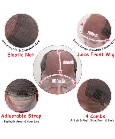 Reddish Brown 22 Inch HD Lace Front Human Hair Wig 180% Density with Baby Hair - Pre Colored Auburn Copper Red Bone Straight Glueless 13x6 Reddish Brown Lace Front Wig 33B - Buy Online on GoSupps.com