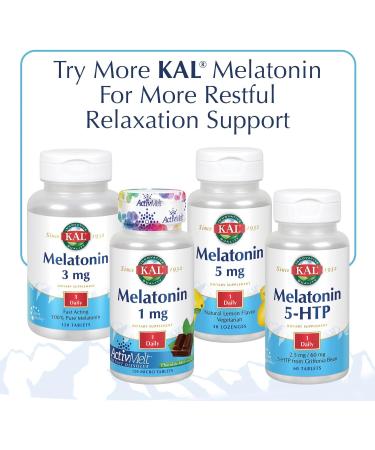 KAL Melatonin 5mg Sleep Aid Melatonin Supplement Supports Calming Relaxation and a Healthy Sleep Cycle Fast Dissolving ActivMelts Natural Vanilla Mint Flavor Vegetarian 90 Serv 90 Micro Tablets Vanilla Mint 90 Count (  - Buy Online on GoSupps.com