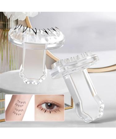 2024 New Reusable Eyelash Stamps Tool-Eyeshine Cosmetics Eyelashes 2Pcs Eyelash Stamps Tool Lower Eyelash Stamp DIY Lower Lashes Extensions Natural Look for Make Up Beginner
