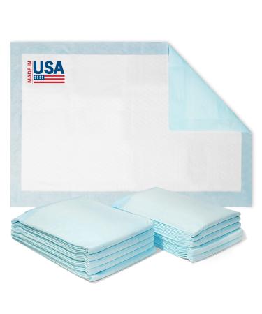 Wave Medical 23x36 50-Pack Disposable Bed Pads for Incontinence - 6-Layer Underpads Fluff & Polymer Core Quilted Surface for Pets Puppy Training Adults Bed Wetting Kids & Adults - USA-Made 23