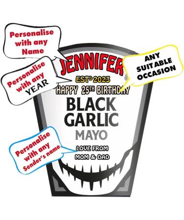 Personalised Customised Bottle Label Sticker for Heinz Black Garlic Mayo 220ml - Buy Online on GoSupps.com