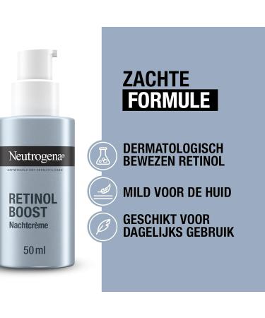 Kenvue Brands LLC Neutrogena Retinol Boost Night Cream AntiAge Night Care with Pure Retinol Antioxidants & Hyaluronic Acid Reduces Wrinkles & Firms the Skin Unscented 50 ml - Buy Online on GoSupps.com