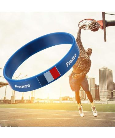 Besportble 36 STK Soccer Bracelets - France Silicone Sport Armband Rubber Wristbands | International Shipping - Buy Online on GoSupps.com