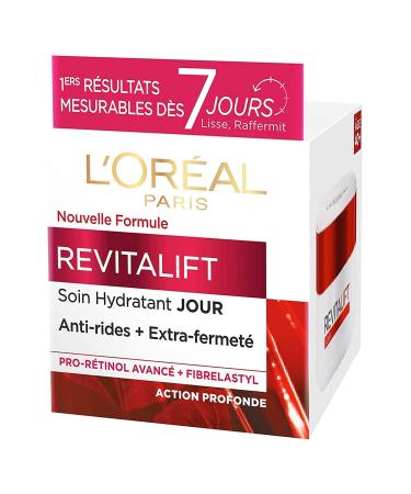 L'Or al Paris - Revitalift - Moisturizing & Firming Anti-Aging Care - Anti-Wrinkle & Extra-Firming Day Cream - Enriched with Pro-Retinol - For All Skin Types - 50 ml Day Care