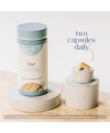Cielo Rise Multivitamin for Women and Men - Vitamin A C D3 E K2 & More - Magnesium Glycinate Citrate and Malate for Digestive Support - Complete Daily Nutrition (45 Day Supply) - Buy Online on GoSupps.com