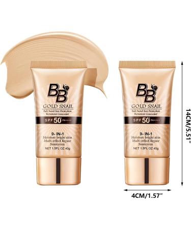 Golden Snail BB Cream Tinted day cream with 50+ light protection factor moisture face cream waterproof moisturizing concealer foundation longlasting natural coverage - Buy Online on GoSupps.com