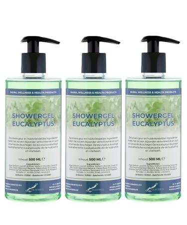 Claudius Shower Gel Eucalyptus 500 ml set of 3 pieces with free pump Showergel