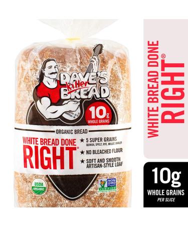 Daves Killer Bread Organic White Bread 24 oz - Premium Quality Loaf - Buy Online on GoSupps.com