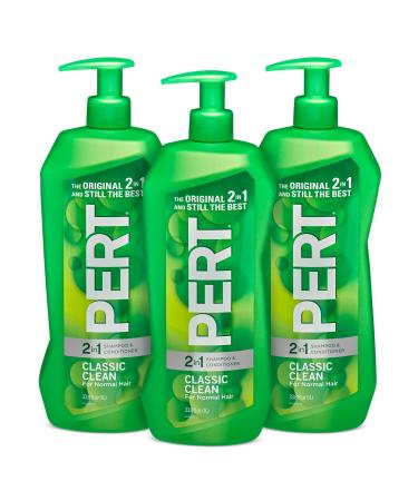 Pert Classic Clean 2 in 1 Shampoo and Conditioner, 33.8 Ounce (Pack of 3)
