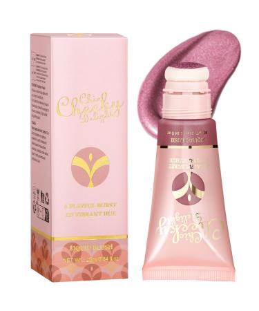 Matte Face Blush - Long-Lasting Face Blusher Non-Greasy Dry Skin Hydrating Liquid Blush Effortless to Use for Home Working Traveling Shopping 06