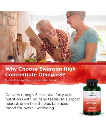 Swanson High Concentrate Omega-3 Softgels - 120 Mini Softgels for Heart Health - Buy Online on GoSupps.com