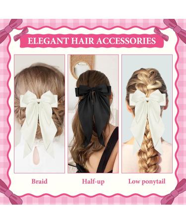 Acwoo Loop Hair Clip | 90s Satin Hair Loops for Girls & Women | Perfect for Halloween Christmas Parties & Dances - Buy Online on GoSupps.com