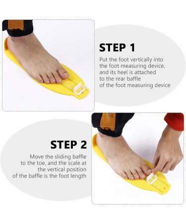 Healifty Shoe Sizer Measuring Device for Adults and Kids - Yellow Foot Measurement Gauge - Buy Online on GoSupps.com