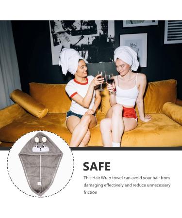 Ciieeo 4pcs Dry Hair Cap Fast Drying Shower Cap Hair Turbans for Wet Hair Kids Shower Head Turban Quick Caps Hair Drying Tool Cute Polyester Nylon Warp Knitted Coral Fleece As Shownx4pcs 65X25CMx4pcs - Buy Online on GoSupps.com