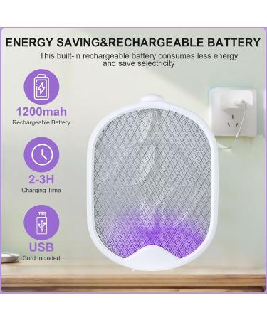 Shop Oziral 2 in 1 Electric Fly Catcher | 3000V USB Rechargeable Insect Trap for Home & Garden - Best Mosquito & Fly Destroyer - Buy Online on GoSupps.com