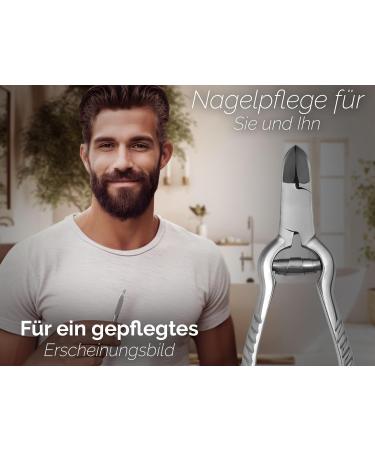 Premium Stainless Steel Nail Tongs & Scissors for Effective Foot Care | Rust-Free Nail Cutter & Manicure Tools | 12 cm Includes Case - Buy Online on GoSupps.com