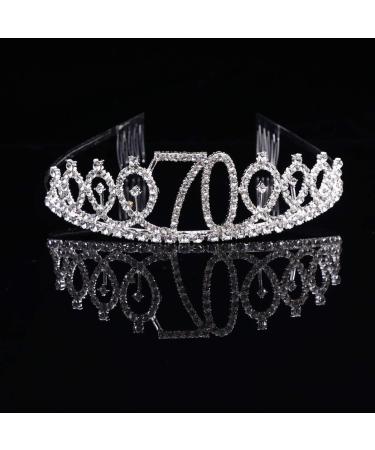 Minkissy 18th Birthday Crown with Comb Crystal Rhinestone Tiara 18th Birthday Crown Birthday Headpiece for Birthday Party (Silver) Size 5 - Buy Online on GoSupps.com
