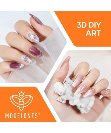 Modelones Sculpture Gel 3D Carving Gels Sculpting Gel Nail Glue for Nail Charms Chrome Nail Powder and Rhinestone 15 g 4 in 1 No Wipe Gel Nail Polish Nail Art Design DIY Nail Painting Manicure - Buy Online on GoSupps.com