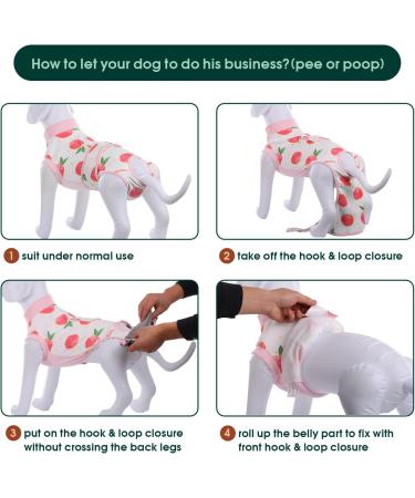 Kuoser Dog Recovery Suit for After Surgery - Breathable Leak-Proof Anti-Licking Body for Male & Female Dogs - Pink XXL - 1 Pack - Buy Online on GoSupps.com