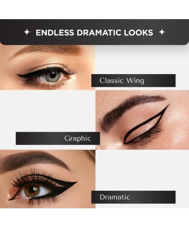 Intense Drama Waterproof Eyeliner Black Matte Finish Smudge-Proof Fast-Drying Felt Tip Applicator Enriched with Biotin 3.5 ml - Buy Online on GoSupps.com