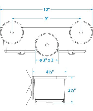 Seachoice Cruisin' Caddy: UV-Resistant Marine Boat Beverage & Item Organizer - White - Buy Online on GoSupps.com
