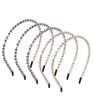 Buy Xiyee 5-Piece Strass Hair Band Set - Crystal Rhinestone & Pearl Hair Accessories | Shiny Slide-Resistant Fashion - Buy Online on GoSupps.com