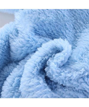 Newborn Baby Cartoon Bear Snowsuit Winter Coat Fleece Hooded Romper Jumpsuit 6-9 Months - Blue Rabbit - Buy Online on GoSupps.com