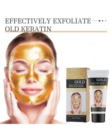 24k Nano Gold Peel-Off Face Mask | Golden Lift & Firming Mask for Blackheads & Pore Cleansing | Premium Collagen Exfoliating Facial Treatment - Buy Online on GoSupps.com