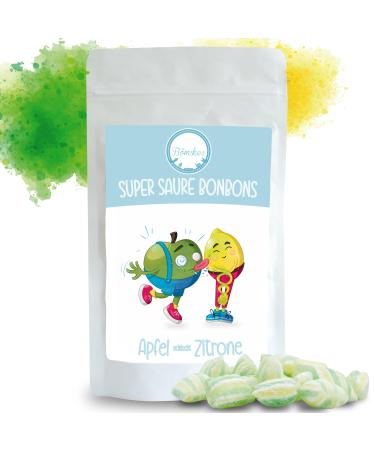 B mskes candy manufacturer Super Saure Bonbons apple lemon 180g-extremely acidic candy with apple lemon taste-acid sweets that have your flavor nerves pull together - Buy Online on GoSupps.com