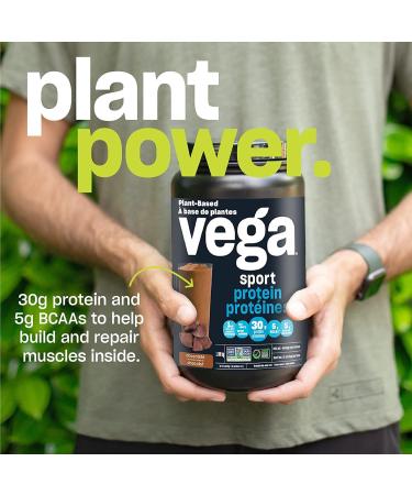 Vega Sport Protein Powder Chocolate with Shaker Bottle - Plant Based Vegan Protein Powder BCAAs Amino Acid tart cherry Non Dairy Gluten Free Non GMO (19 servings) - Buy Online on GoSupps.com