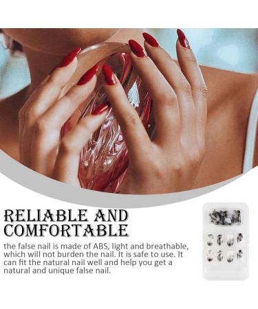 dijiusidy False Nail Fashionable Various Shapes Fingernail Full Coverage Strong Viscosity Adjustable Paster for Manicure Art 25 F741 25 1 count (Pack of 1) - Buy Online on GoSupps.com