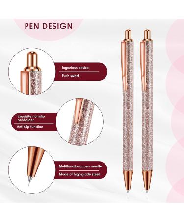 3-Piece Air Release Weeding Pen Set | Fine Point, Glitter Metal, Retractable Craft Vinyl Tools - Rose Gold Smooth Style - Buy Online on GoSupps.com