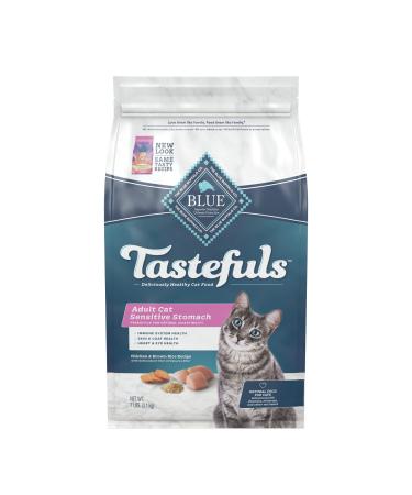 Blue Buffalo Tastefuls Sensitive Stomach Natural Adult Dry Cat Food, Chicken & Brown Rice Chicken & Brown Rice 7 Pound (Pack of 1)