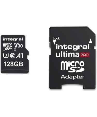 Integral 128GB Micro SD Card - 4K Video Premium High Speed Memory Card | Up to 100MB/s Read Speed, 50MB/s Write Speed | V30, C10, U3, UHS-I A1 - 128GB - Buy Online on GoSupps.com