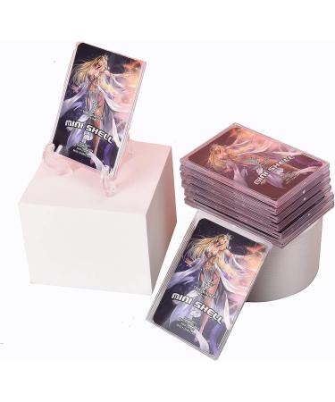 Qesonoo Top Loader Card Sleeves 10 Pack - Clear Acrylic Protectors for Trading Cards with 2 Display Stands - Baseball Sports Card Holder Case - White - Buy Online on GoSupps.com