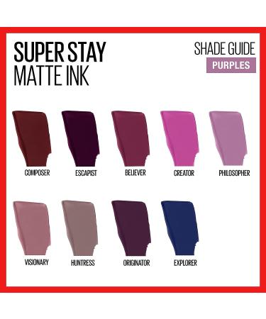 Maybelline Super Stay Matte Ink Liquid Lipstick - Huntress, Muted Grey | Long Lasting Color | Up to 16H Wear | 0.17 Fl Oz - Buy Online on GoSupps.com