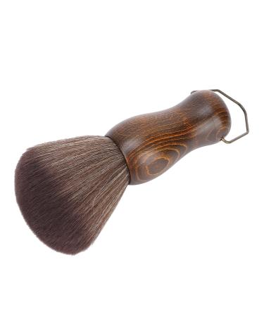 Neck Hair Cleaning Brush Firm Wooden Handle Safe Eco-Friendly Neck Dust Brush for Home Travel for Barber Shop