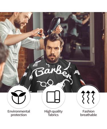 Professional Barber Cape Set - 3 Pieces Hair Cutting Cape for Stylists with Adjustable Closure Neck Duster Brush & Combs | Men's Salon Accessories - Buy Online on GoSupps.com