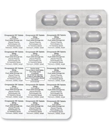 GoodSense Omeprazole 20mg Delayed Release Tablets - 42 Count - Stomach Acid Reducer for Frequent Heartburn - Buy Online on GoSupps.com