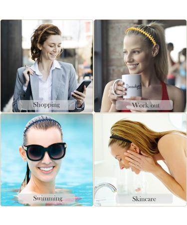 GAFATORY Zig Zag Headbands 6 Pack Plastic Comb Headbands for Women Girls - Assorted Colors - Buy Online on GoSupps.com