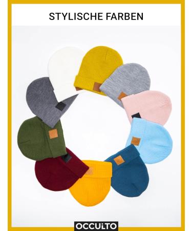 Occulto Leatherpatch Winter Hat Beanie - Charcoal | Premium Warmth & Style for All | International Shipping - Buy Online on GoSupps.com