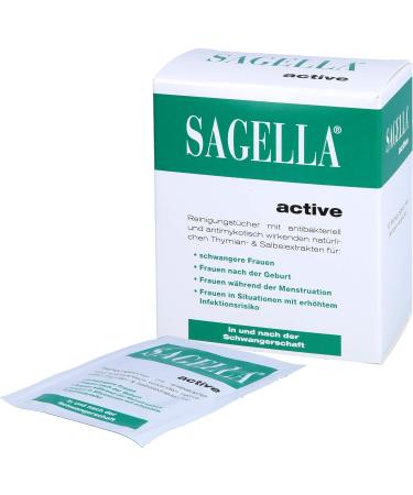 Sagella Active Cleaning Towels | Gentle Intimate Care for Women | Pregnancy & Postpartum Refreshing Towels - 10 Pieces - Buy Online on GoSupps.com