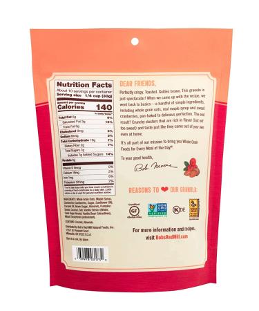 Bob's Red Mill Pan-Baked Granola - Cranberry Almond 11 oz | Healthy Snack - Buy Online on GoSupps.com