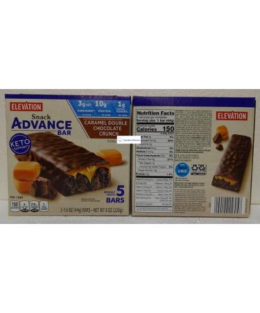 Elevation Caramel Double Chocolate Crunch Keto Snack Bar - 8oz (220g) | Low Carb High Protein Deliciously Nutritious - Buy Online on GoSupps.com