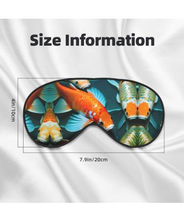 SSIMOO HD Koi Fish Soft Sleep Eye Mask - Breathable Travel Eye Patch for Women | Perfect for Relaxation - Buy Online on GoSupps.com